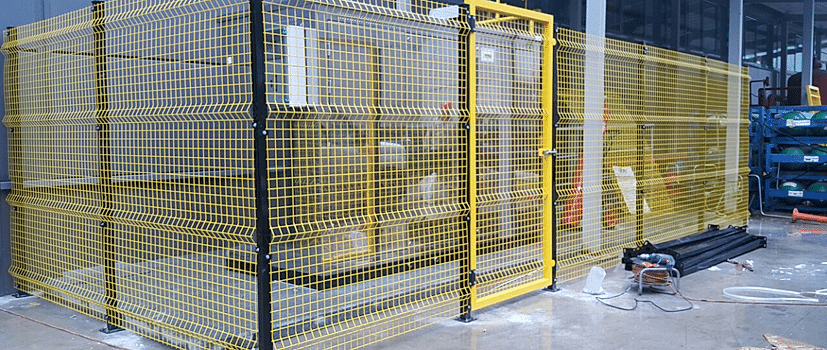 fabrika-ici-bolme-makine-parklari Makine Güvenlik Çiti