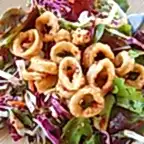 Asya Salad with Fried Calamari
